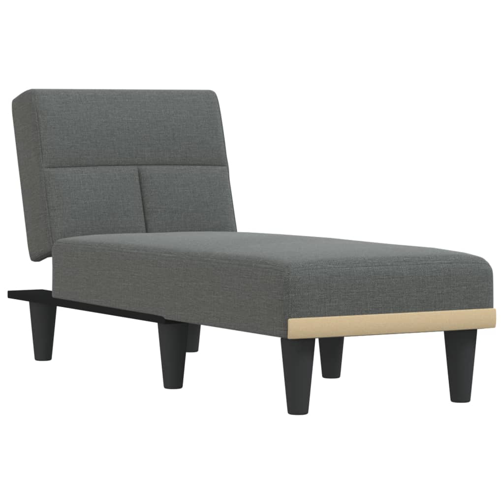vidaXL Chaise longue stof lichtgrijs