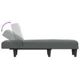 vidaXL Chaise longue stof lichtgrijs