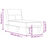 vidaXL Chaise longue stof lichtgrijs