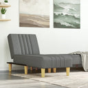 vidaXL Chaise longue fabric light grey