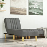 vidaXL Chaise longue fabric light grey