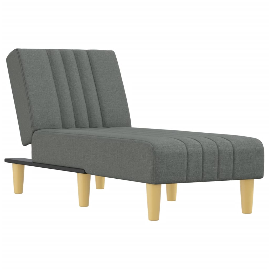 vidaXL Chaise longue fabric light grey