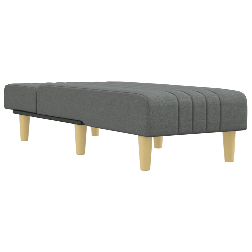 vidaXL Chaise longue fabric light grey