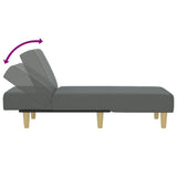 vidaXL Chaise longue fabric light grey