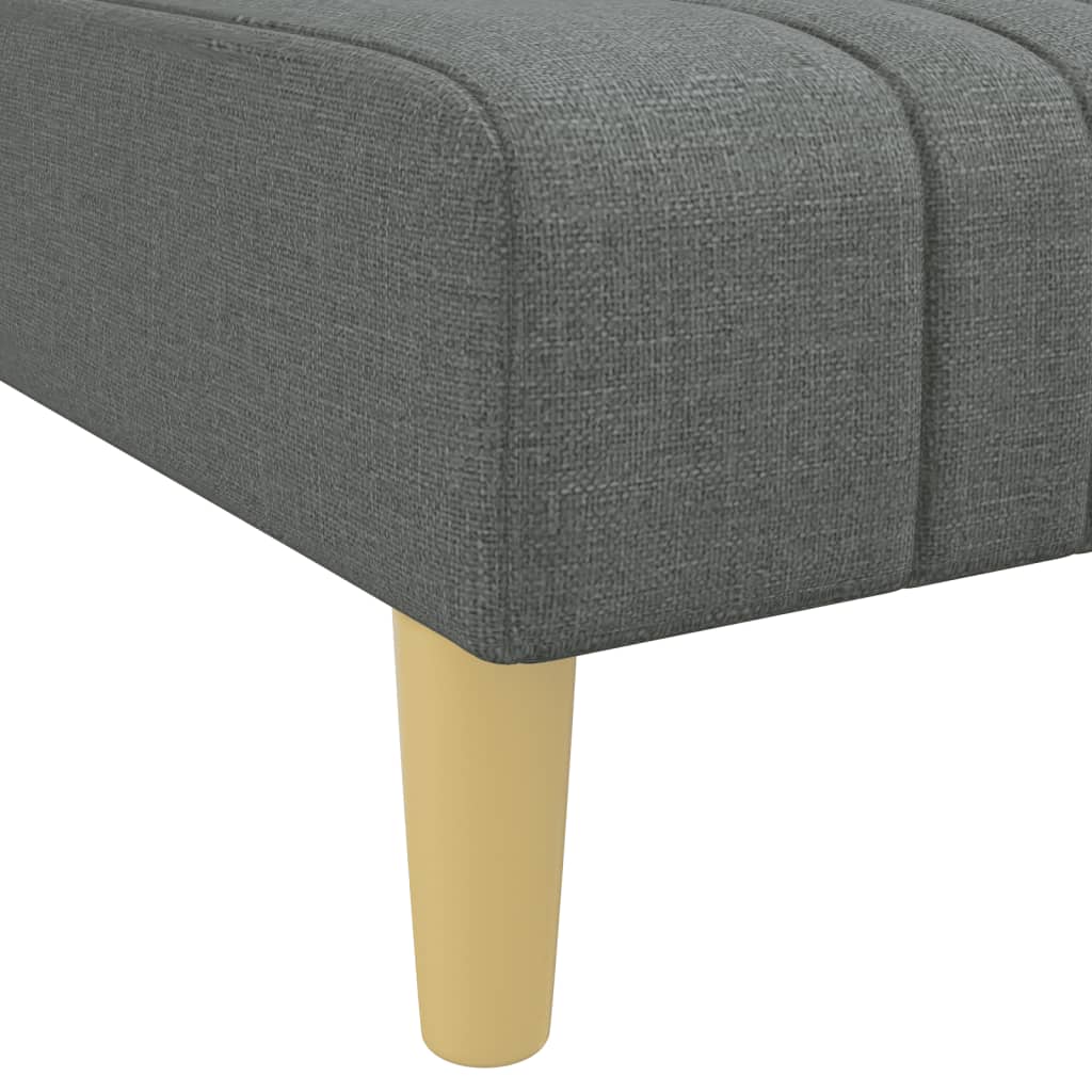 vidaXL Chaise longue fabric light grey