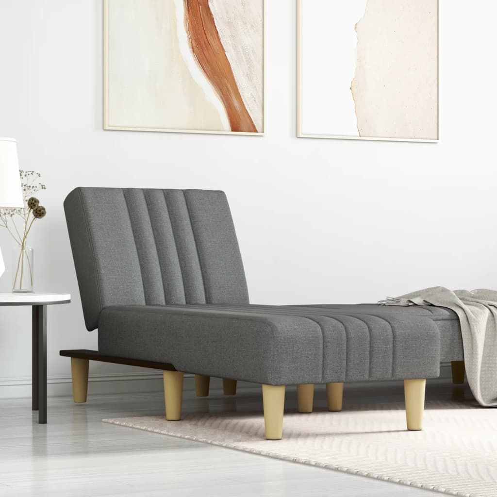 vidaXL Chaise lounge fabric light grey