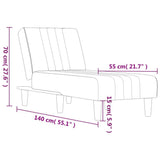 vidaXL Chaise lounge fabric light grey