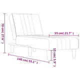 vidaXL Chaise Lounge Velvet Blue