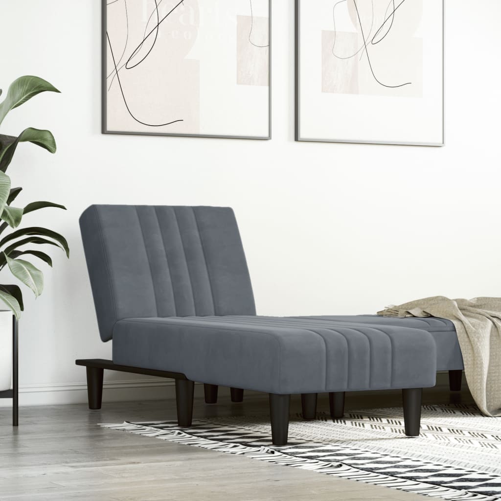 vidaXL Chaise Lounge Velvet Blue