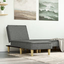vidaXL Chaise longue stof donkergrijs