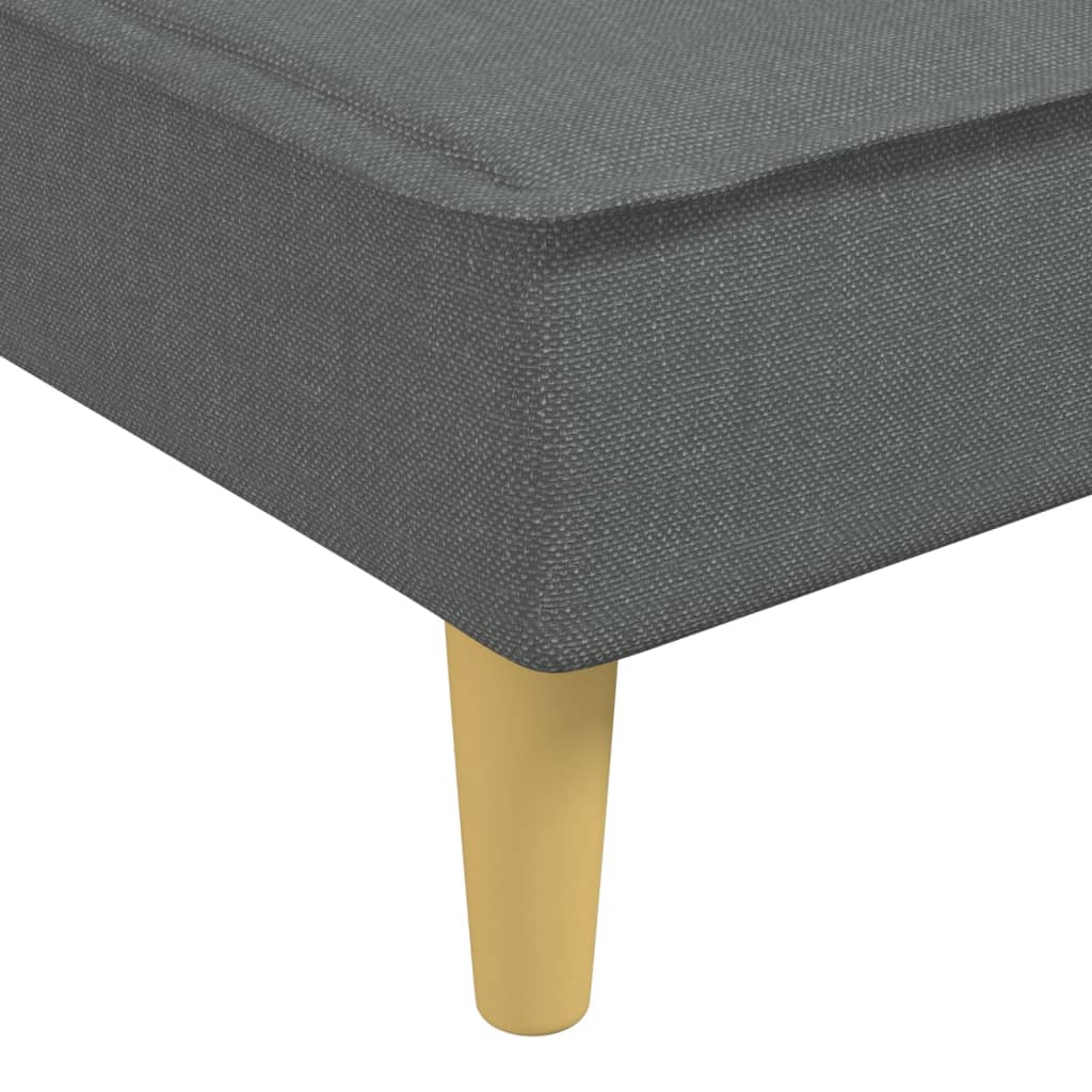 vidaXL Chaise longue stof donkergrijs