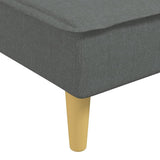 vidaXL Chaise longue stof donkergrijs