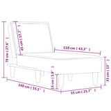vidaXL Chaise longue stof donkergrijs