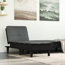 vidaXL Chaise longue stof lichtgrijs