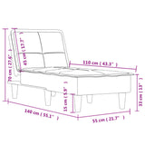 vidaXL Chaise longue stof lichtgrijs