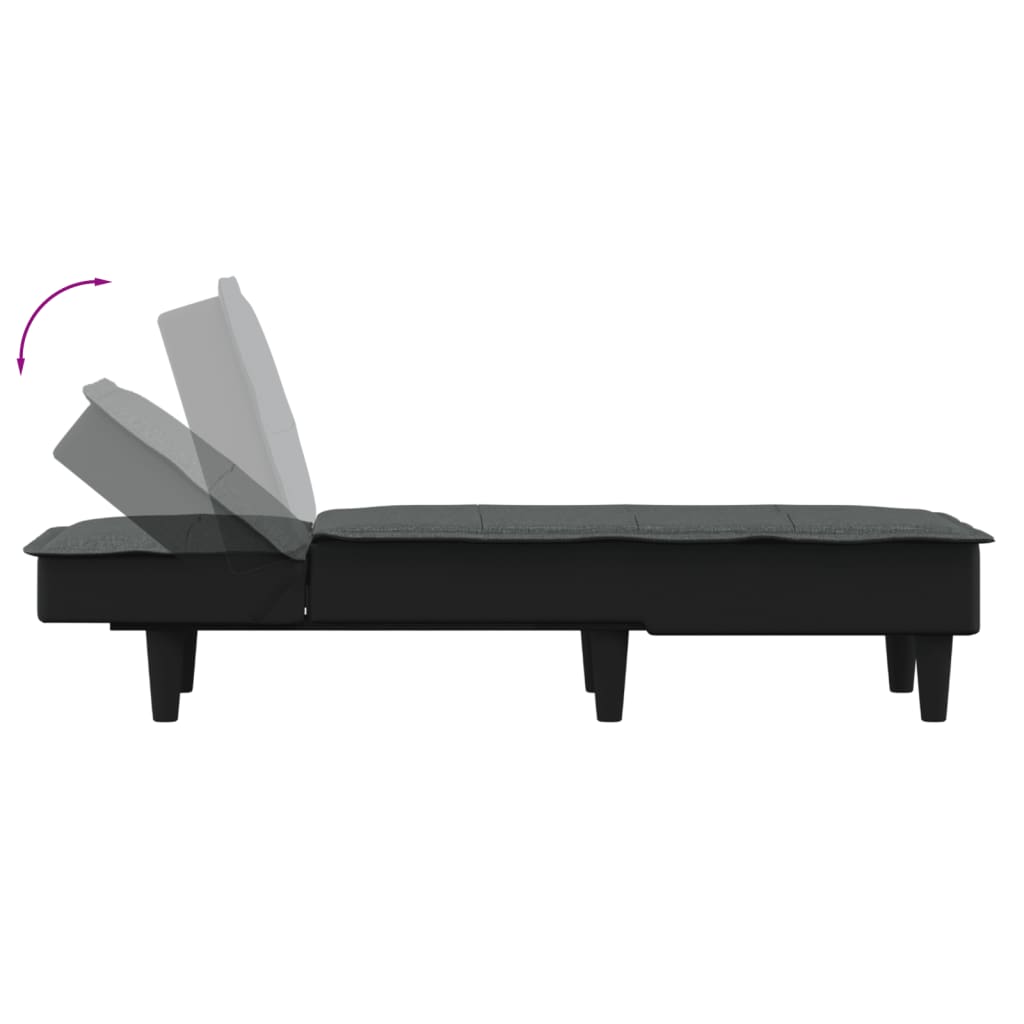 vidaXL Chaise longue stof lichtgrijs