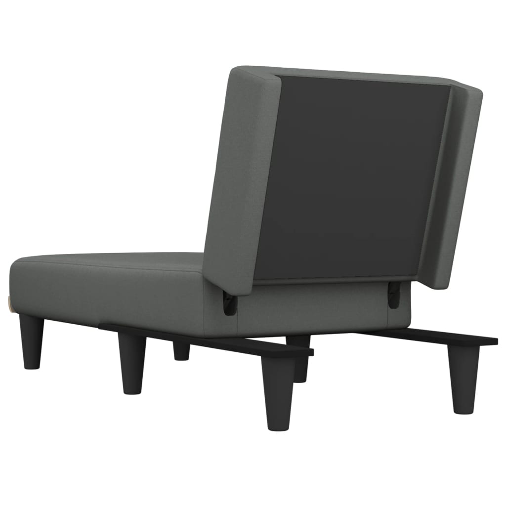 vidaXL Chaise longue stof lichtgrijs