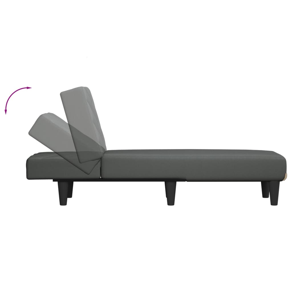 vidaXL Chaise longue stof lichtgrijs