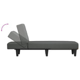 vidaXL Chaise longue stof lichtgrijs