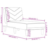 vidaXL Chaise longue stof lichtgrijs