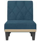 vidaXL Chaise longue fluweel blauw