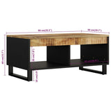 vidaXL Salontafel 60x50x35 cm massief gerecycled hout