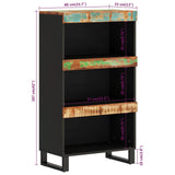 vidaXL Bijzetkast 60x33x107 cm massief acaciahout