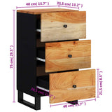 vidaXL Dressoir met 3 lades 40x33,5x75 cm massief mangohout