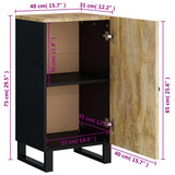 vidaXL Sideboard with Door 40x31x75 cm Solid Mango Wood