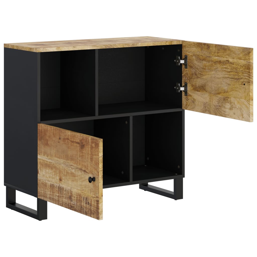 vidaXL Sideboard with 2 Doors 80x33x75 cm Solid Acacia Wood