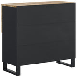 vidaXL Sideboard with 2 Doors 80x33x75 cm Solid Acacia Wood