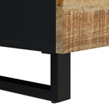 vidaXL Sideboard with 2 Doors 80x33x75 cm Solid Acacia Wood