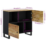 vidaXL Sideboard with 2 Doors 80x33x75 cm Solid Acacia Wood