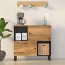 vidaXL Sideboard with 2 Doors 80x33x75 cm Solid Acacia Wood