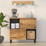 vidaXL Sideboard with 2 Doors 80x33x75 cm Solid Acacia Wood