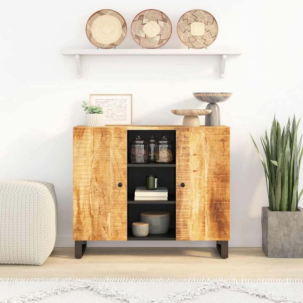 vidaXL Dressoir met 2 deuren 90x33x75 cm massief acaciahout