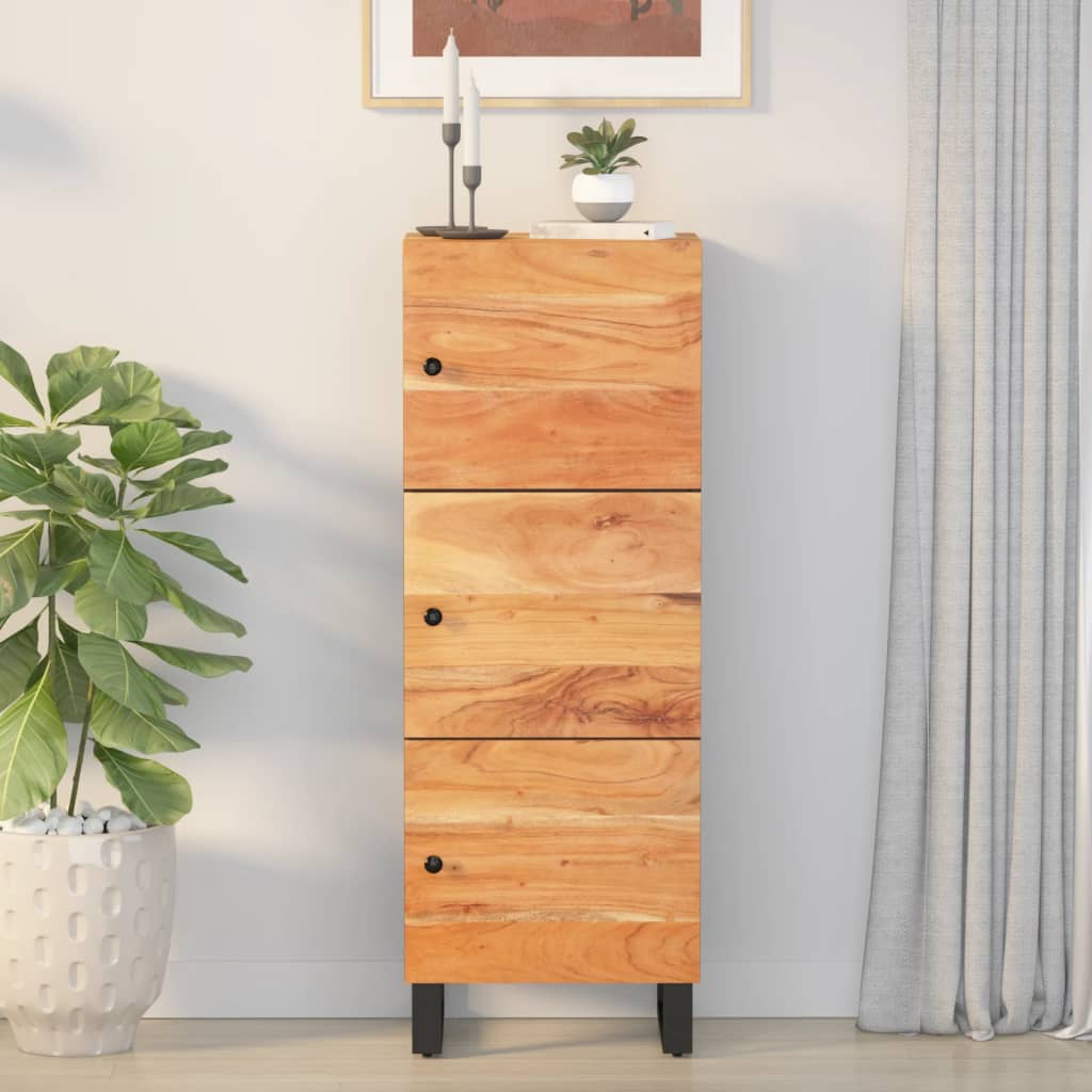 vidaXL Hoge kast met 3 deuren 40x33x110 cm massief mangohout en ijzer