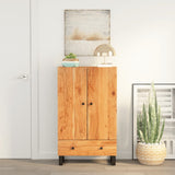 vidaXL Hoge kast met 3 deuren 40x33x110 cm massief mangohout en ijzer