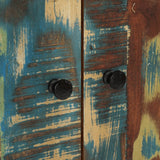vidaXL Hoge kast met 3 deuren 40x33x110 cm massief mangohout en ijzer