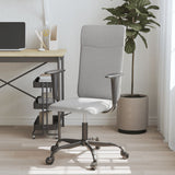 vidaXL Office Chair Adjustable Height Fabric Light Grey