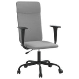 vidaXL Office Chair Adjustable Height Fabric Light Grey