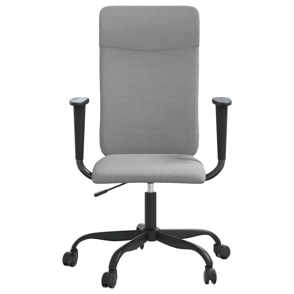 vidaXL Office Chair Adjustable Height Fabric Light Grey