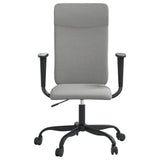 vidaXL Office Chair Adjustable Height Fabric Light Grey
