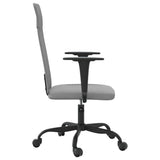 vidaXL Office Chair Adjustable Height Fabric Light Grey