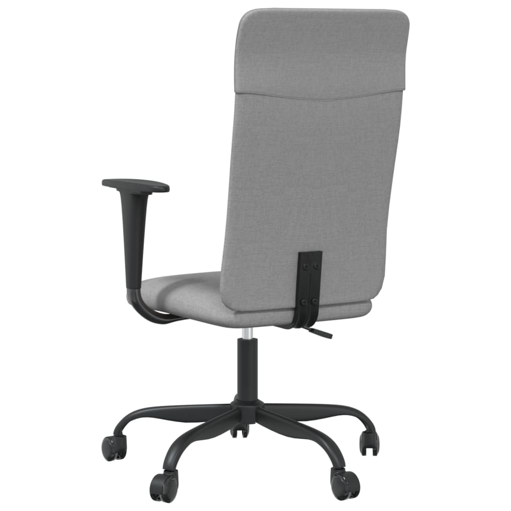 vidaXL Office Chair Adjustable Height Fabric Light Grey