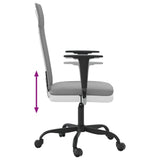 vidaXL Office Chair Adjustable Height Fabric Light Grey