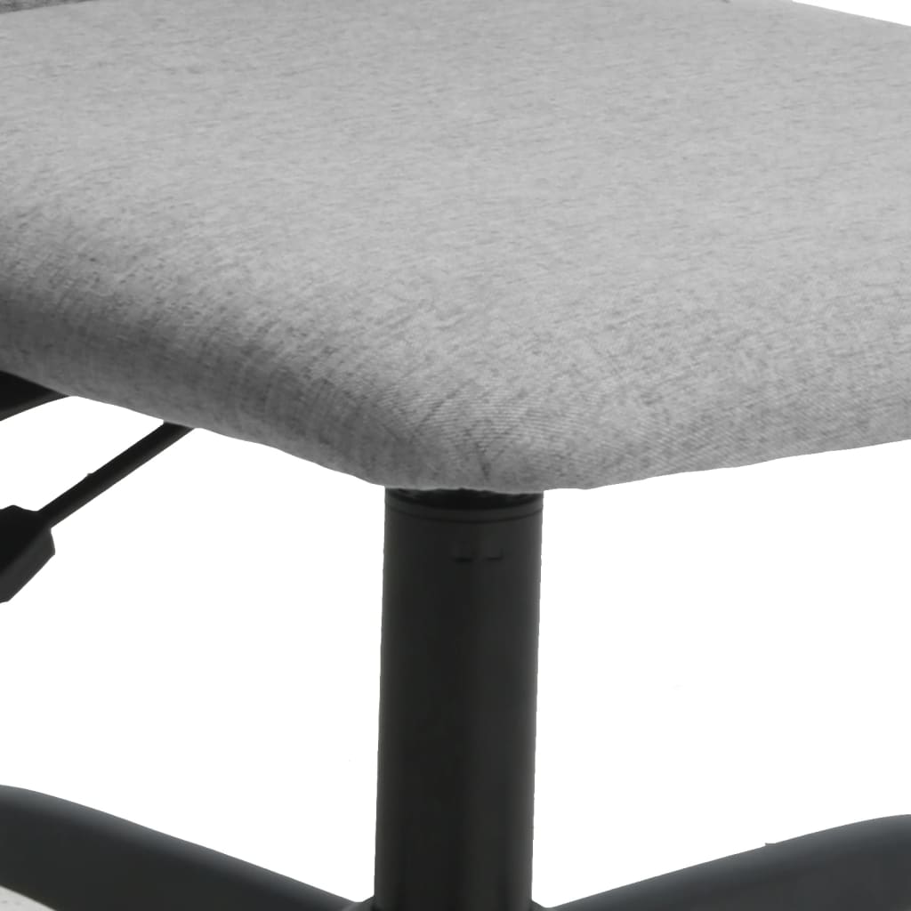 vidaXL Office Chair Adjustable Height Fabric Light Grey