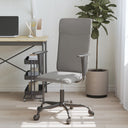 vidaXL Office Chair Adjustable Height Fabric Light Grey