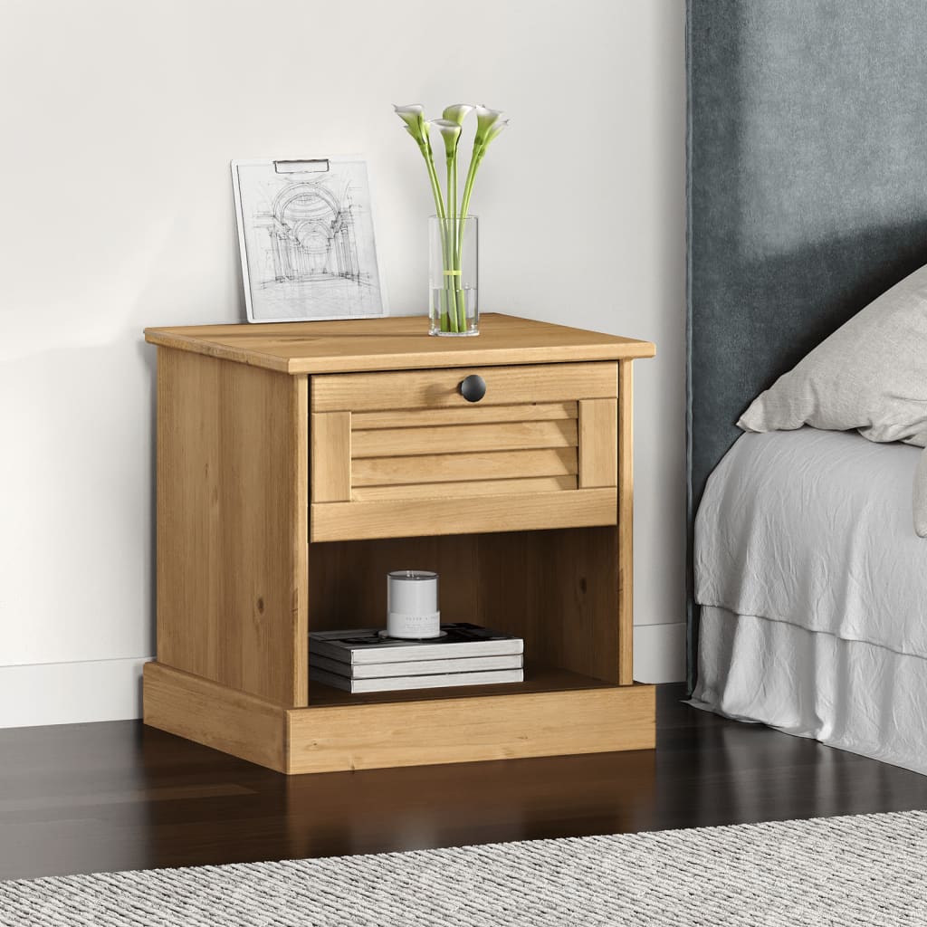 vidaXL Nightstand VIGO 42x35x42 cm solid pine wood