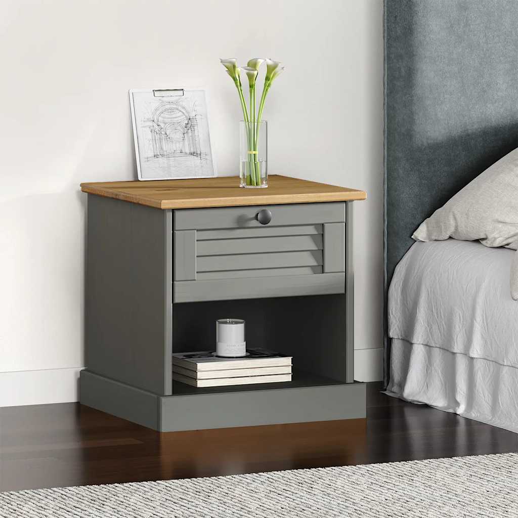 vidaXL Nightstand VIGO 42x35x42 cm solid pine wood